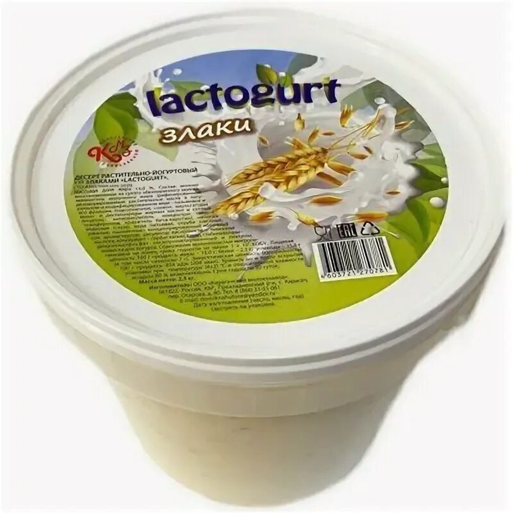 Десерт растительно-йогуртовый со злаками Lactogurt