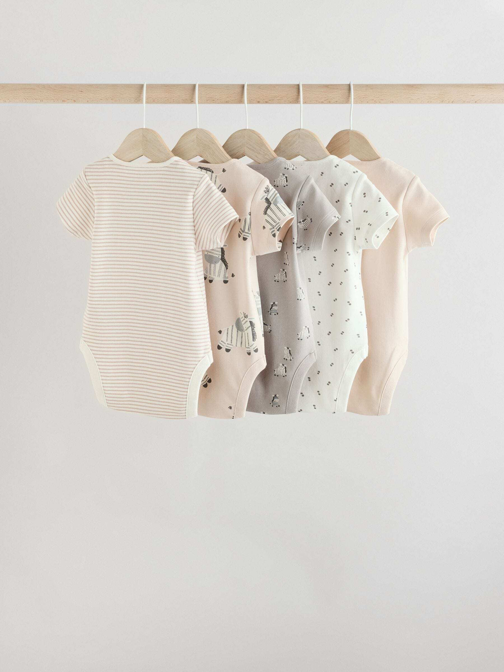 Боди с коротким рукавом для малышей Next E57-521, Серый, Бежевый