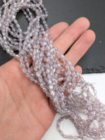 Бусины стеклянные рис 5.5*3.5мм, лиловый