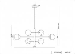 Люстра на штанге F-promo Tufan 3087-6P