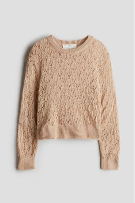 H&M Трикотажный свитер, бежевый