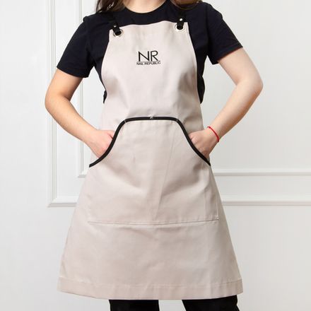 NR Фартук мастера с логотипом бежевый