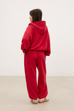 Брюки-трансформеры, красные