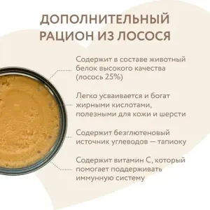 Влажный дополнительный корм Мнямс На каждый день для собак и щенков старше 6 месяцев, мусс из лосося