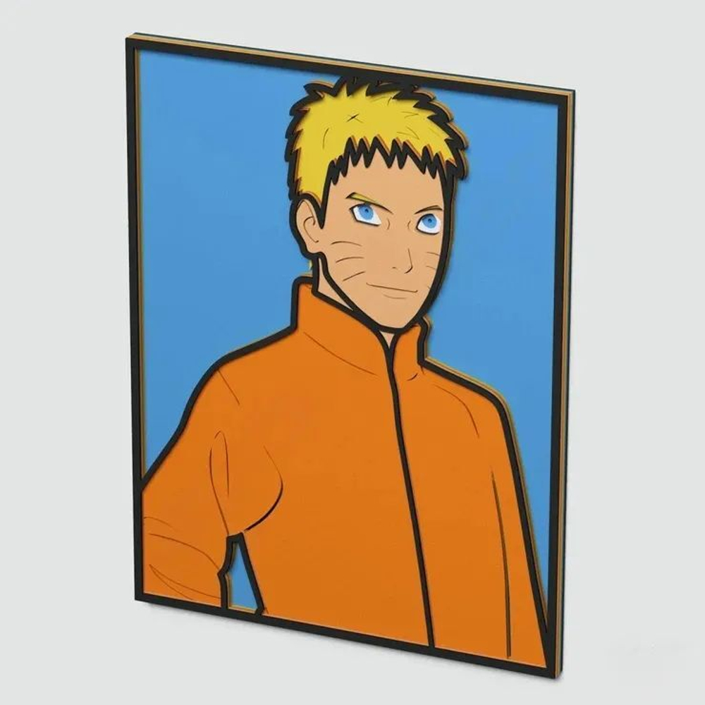 3D Картина по номерам из дерева Наруто, 23x30 см
