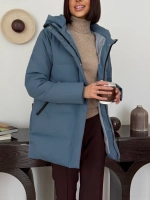 Куртка весенняя удлиненная со съемным капюшоном