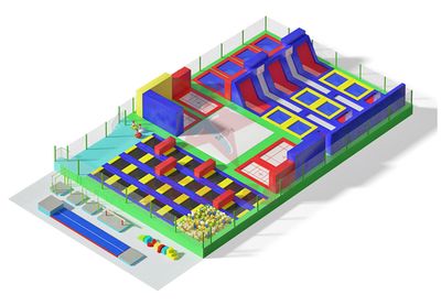 Батутный центр - 928м2