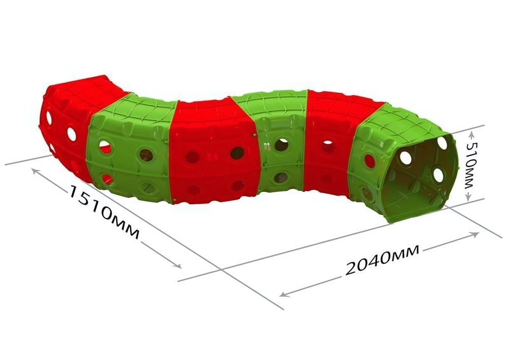 Туннель 6 секций красно-зеленый