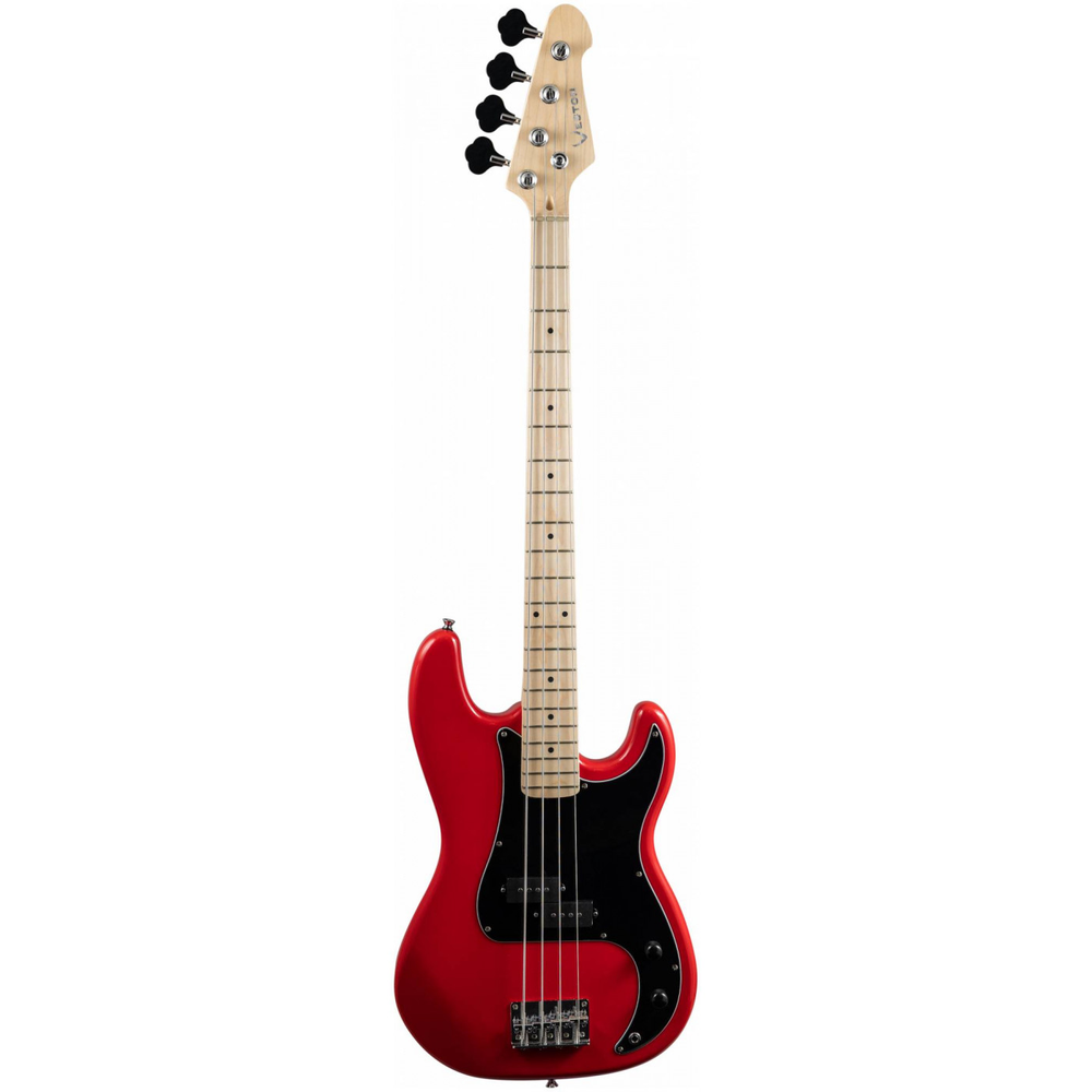 VESTON PB-RD бас гитара Precision Bass. Материал корпуса: тополь. Материал грифа: клён. Звукосниматели: PB Ceramic. Накладка: черная. Цвет: красный. Отделка: глянцевая.