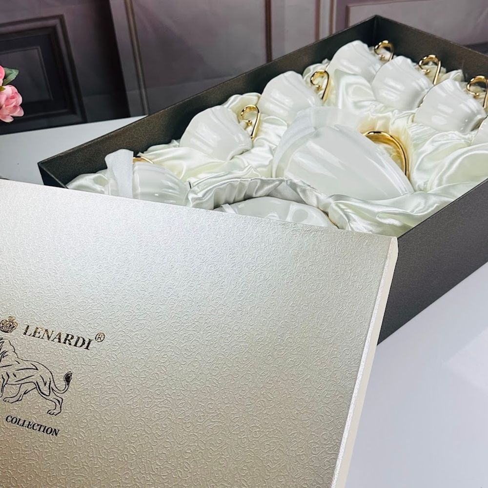 Lenardi 666-411 Чайный сервиз 16пр. 230мл КАМЕЛИЯ в под.уп.(х2)Фарфор