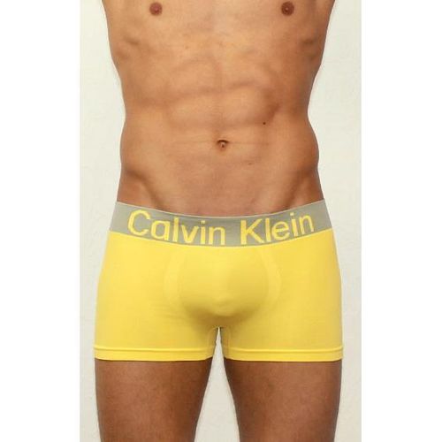 Мужские трусы боксеры бесшовные Calvin Klein желтые