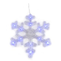 ULD-E1503-072-DTA BLUE IP20 SNOWFLAKES-3 Занавес фигурный светодиодный. 1.5х0.3м. 72 светодиода. Синий свет. Провод прозрачный. TM Uniel