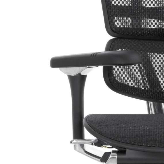 Кресло FALTO Ergohuman Luxury 2 с подножкой ( чёрный каркас /сетка чёрный T-168-B1 Black )