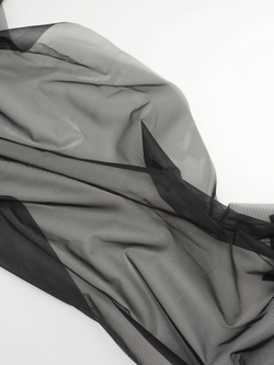 Сетка корсетная черная средней жесткости неэластичная отрезами (Турция)