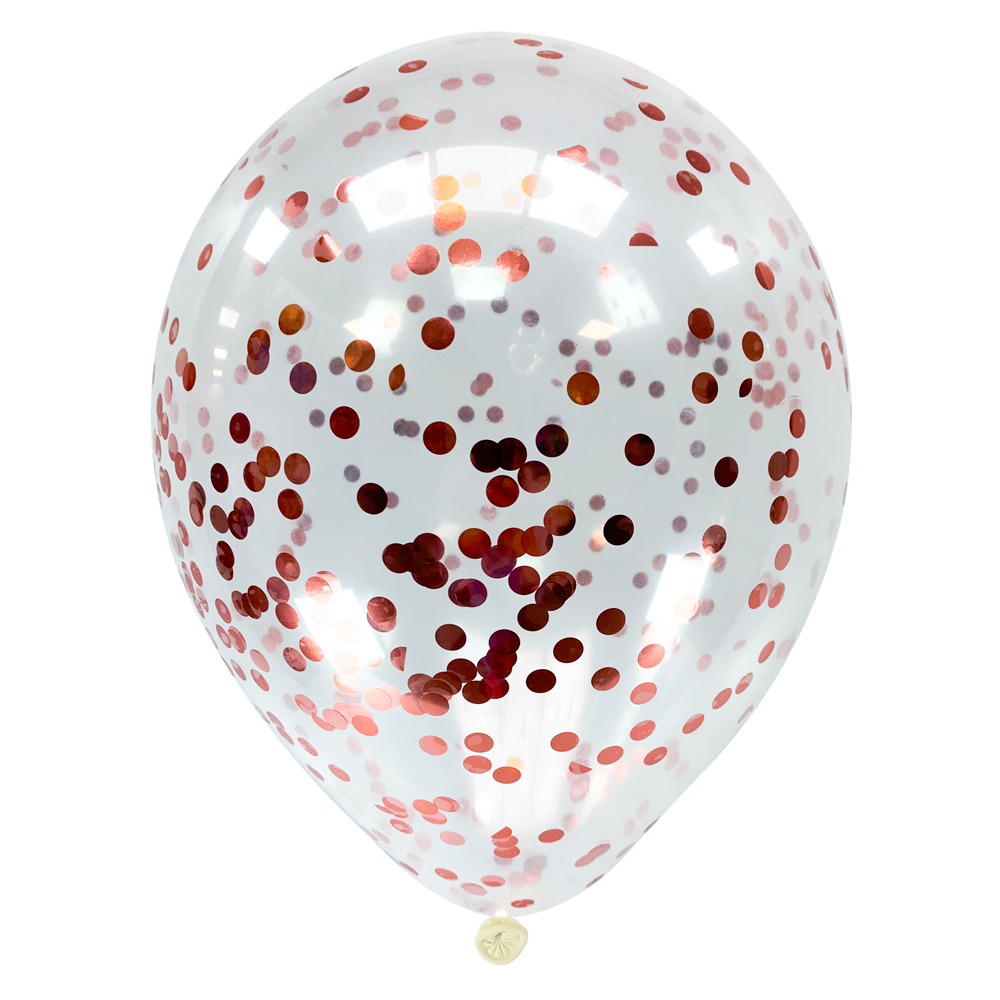 Воздушный шар с Конфетти - Розовое золото