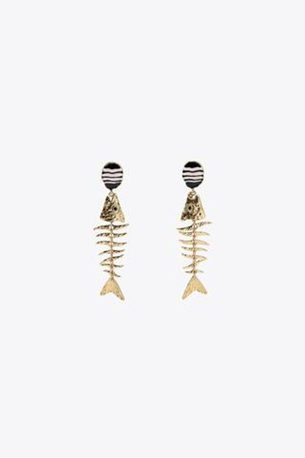 ZARA МЕТАЛЛИЧЕСКИЕ СЕРЬГИ «РЫБКИ», ЗОЛОТИСТЫЙ