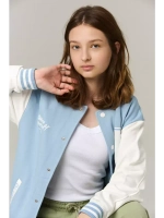 Голубой бомбер детский для школы и сада