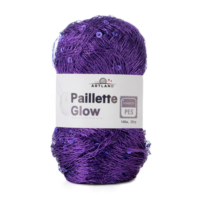 Добавочная нить п/э с пайетками, 25 гр, 140 м, фиолетовый