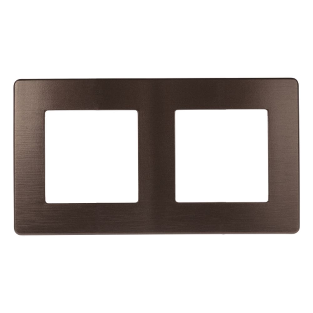 Рамка для розеток и выключателей ЭРА Серия 12 12-5102-13 на 2 поста, Сатин, бронза
