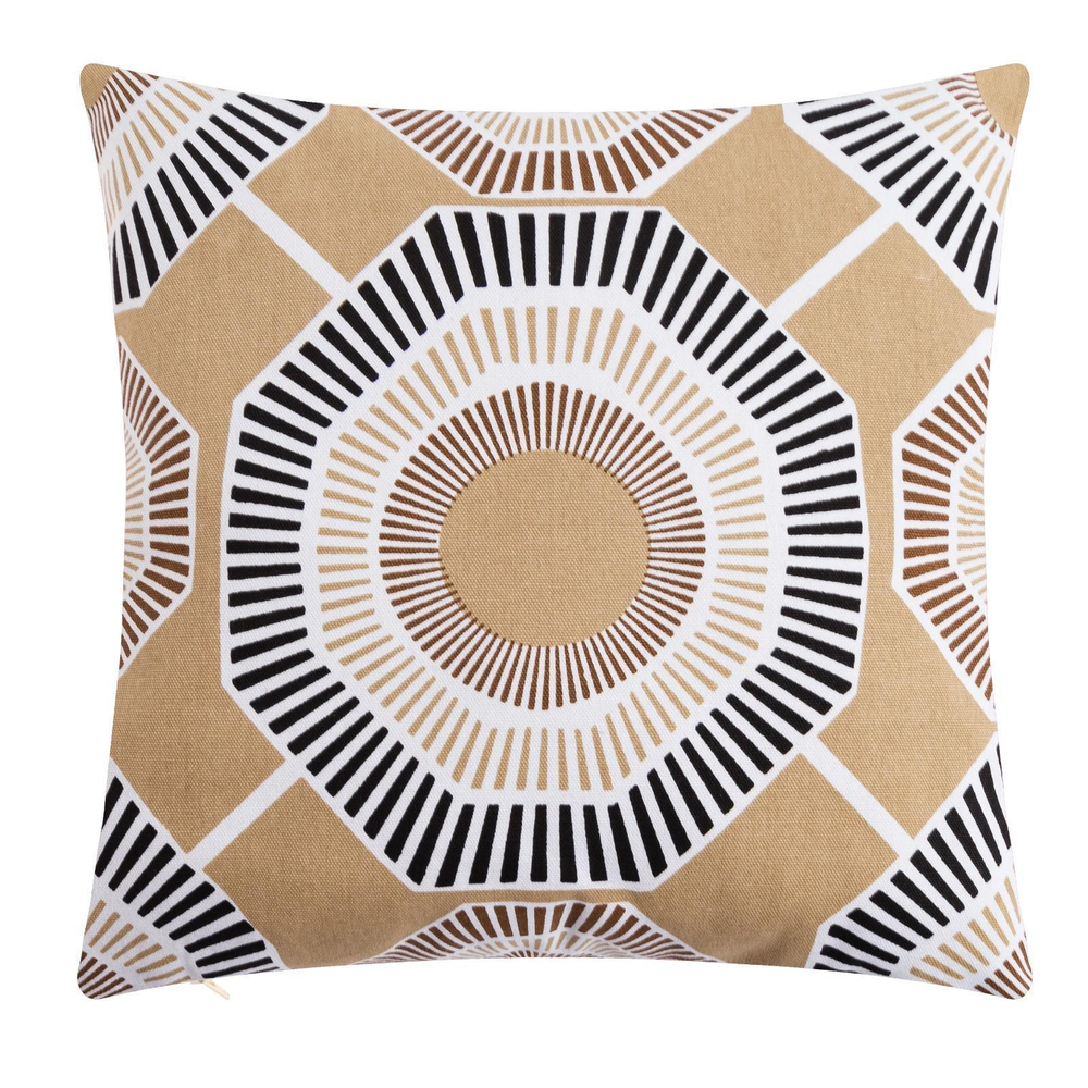 Наволочка декоративная 40х40 см, Circle beige, 100% хлопок 5084352