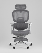 Кресло офисное TopChairs Prodigy с оттоманкой серый