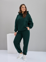 Костюм с брюками КБис-091/бутылочный-п