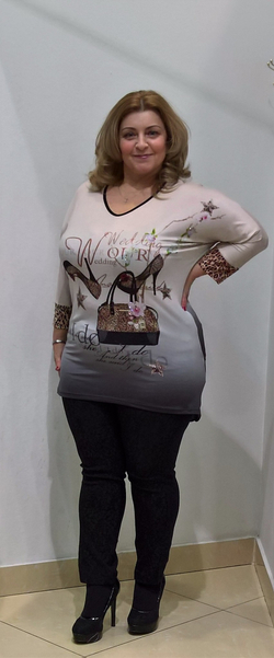 Молодежная туника комбинированной расцветки, в 2-х цветах