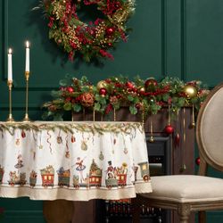 СКАТЕРТЬ КРУГЛАЯ "ЩЕЛКУНЧИК" ,150СМ , БЕЖЕВЫЙ ,100% ХЛОПОК , ТВИЛ