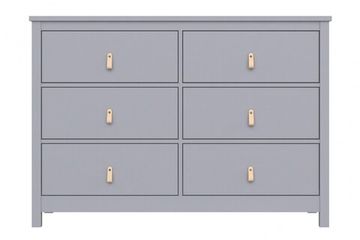 Комод Ellipse Wood 6 ящиков Серый