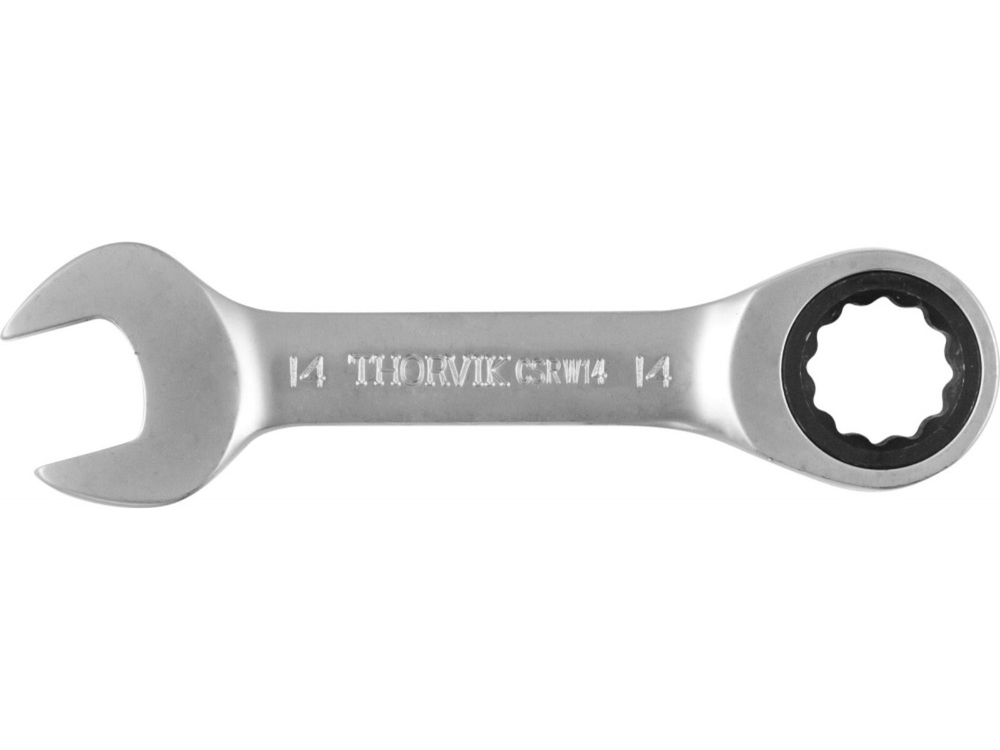 Ключ гаечный комбинированный трещоточныйкороткий, 14 мм Thorvik CSRW14