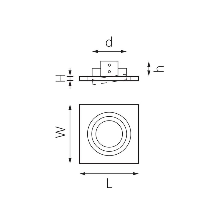 Комплект из светильника и рамки Lightstar Intero 16 (217516+217607) i51607