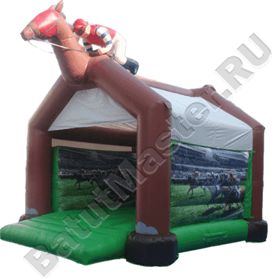 Коммерческий надувной батут "Лошадка" с крышей