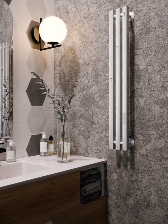 Marco 3 PRO 90 белый - вертикальный электрический полотенцесушитель Терум ®