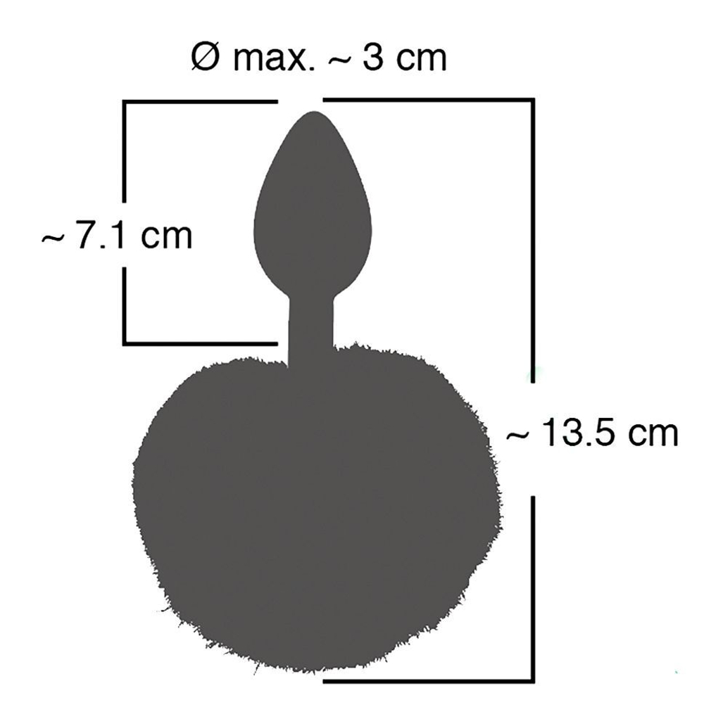 Розовая анальная втулка с меховым хвостиком (Цвет: розовый)