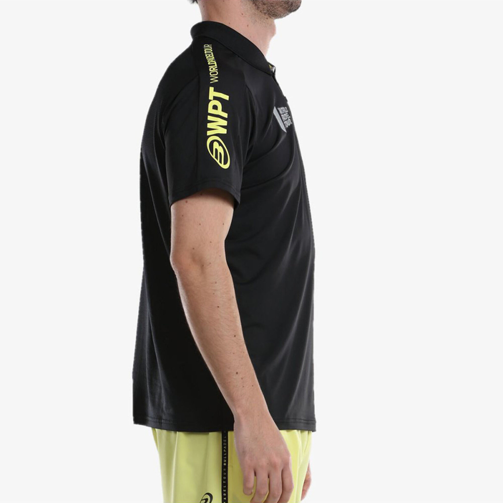 Мужское теннисное поло Bullpadel Liceo Polo Men - Black, Yellow