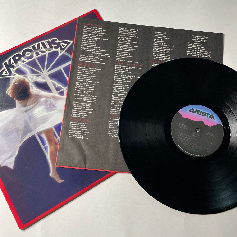Винтажная виниловая пластинка LP Krokus The Blitz (USA 1984) Out Of Control