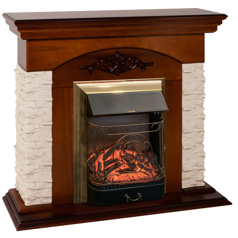 Каминокомплект Real Flame Neapolis NT с очагом Majestic Lux Brass