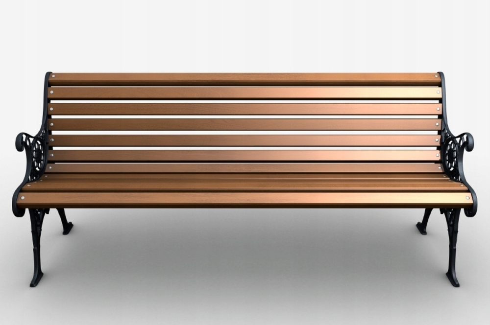 Чугунная уличная парковая скамейка Классик(Classic) трехместная, эконом