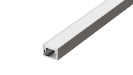 Donel, Встраиваемый алюминиевый анод. профиль в пол, 20х15х2000мм. В комплекте матовый экран, 4 торц