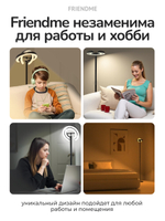 Светильник FRIENDME напольный декоративный светодиодный No.FDL02 черный. Яркость - 2300 lum. 36W. с пультом