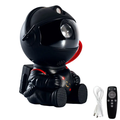 Проектор звездного неба ночник космонавт Сидячий черный HR-F3