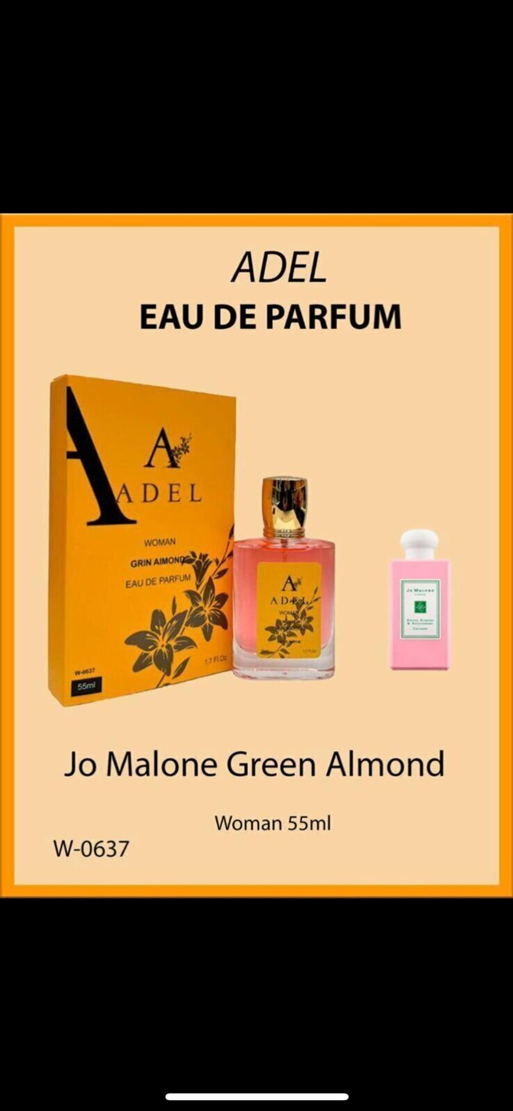 Adel W-0637 Дж.Малон Green Almond eau de parfum for women 55 ml.
