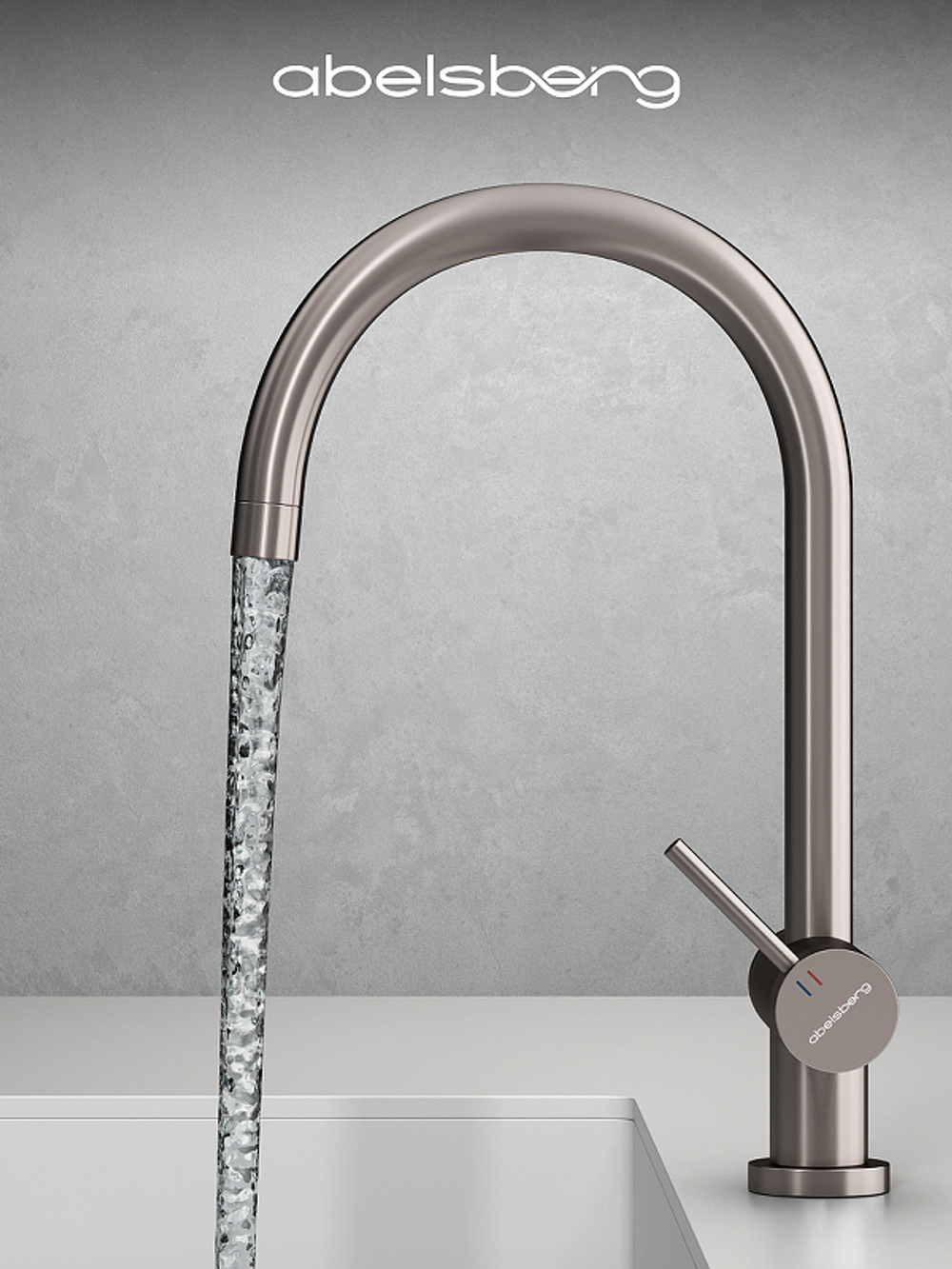 Смеситель для кухни Abelsberg Aera AWF70029BN цвет Титан