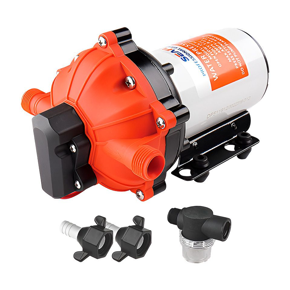 Автоматическая нагнетательная диафрагменная водяная помпа-насос SeaFlo (5-камерная) TTI, 20 л/мин, 4,2 бара, 12 В