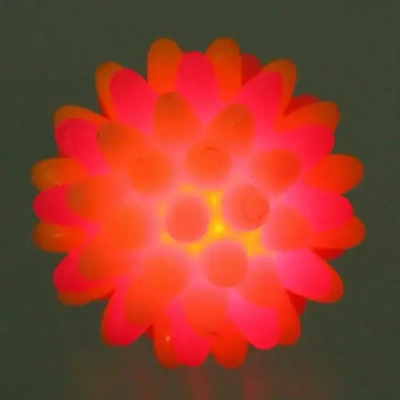 Мяч 5,5 см «Ёжик» попрыгун, с подсветкой