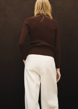 Кардиган из тонкого трикотажа в рубчик