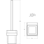 Ершик для унитаза Cezares Slider SLIDER-TBS-V-NOP Черный матовый