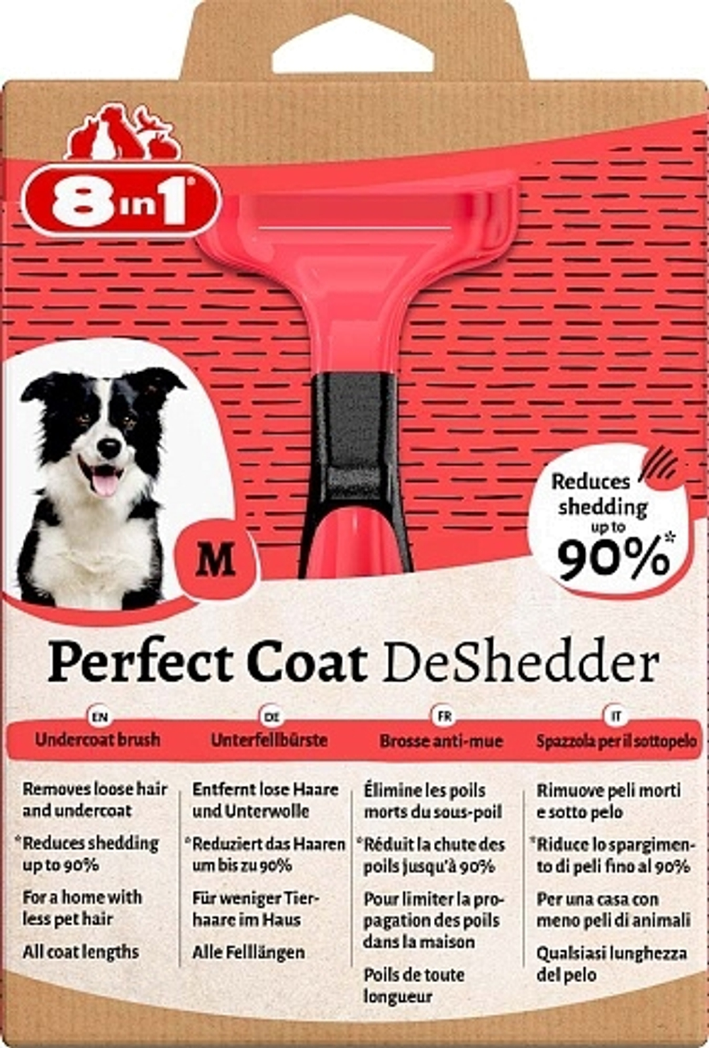 8IN1 Perfect Coat Дешеддер для средних собак