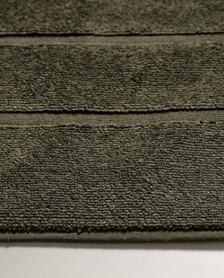 ZARA HOME ХЛОПКОВЫЙ НЕСКОЛЬЗЯЩИЙ КОВРИК ДЛЯ ВАННОЙ, ХАКИ