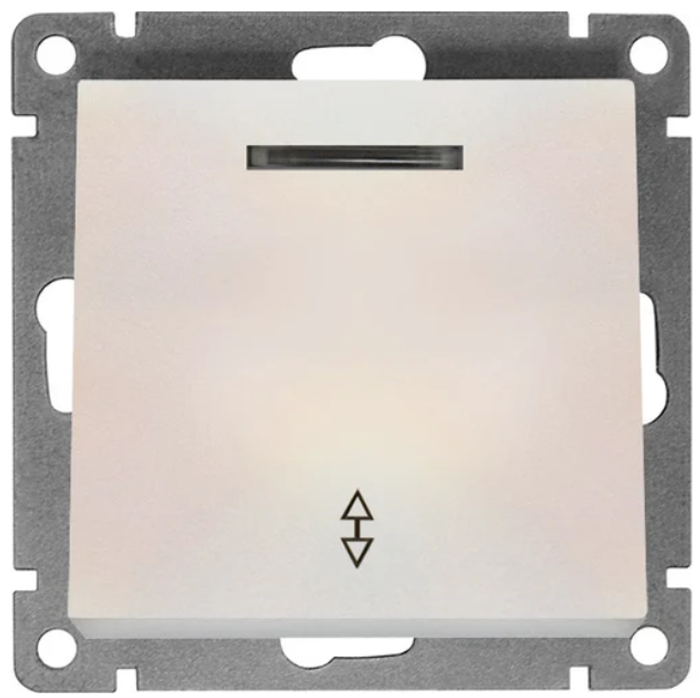 Выключатель проходной одноклавишный UNIVersal серия афина, с/у, 10а, 220в, графит еврослот A0025-Gr